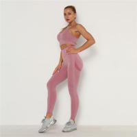 Conjunto deportivo para mujer, mallas de yoga para gimnasio de cintura alta, sujetador, conjuntos de correr, conjunto de entrenamiento - details 6
