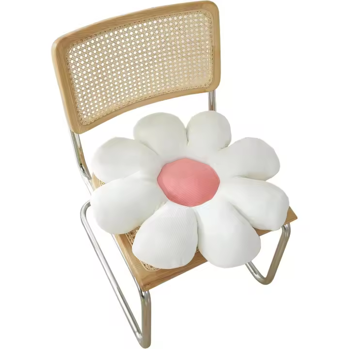 Cojín Decorativo en Forma de Flor de Margarita 45cm Ideal para Sofá, Silla de Dormitorio, Almohada de Felpa - 1