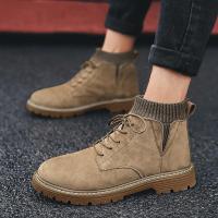 Nueva moda botas altas para hombre botas casuales para hombre al aire libre montañismo en la jungla botas de plataforma de fondo ancho - details 2