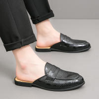 Zapatillas de cuero con punta en relieve para hombre, zapatos cómodos, ligeros, informales, formales, talla 38-47 - details 9
