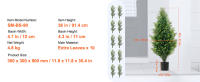 SucceBuy Árbol topiario de cedro artificial, planta de ciprés de pino falso de hoja perenne con hojas adicionales y maceta. Juego de vegetación artificial con clasificación UV para decoración del hogar en interiores y exteriores. - details 5
