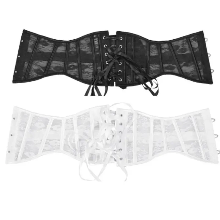 Ropa Interior de Malla para Moldear el Abdomen Postparto Cinturón de Entrenamiento con Encaje Floral para Adelgazar la Cintura - 1