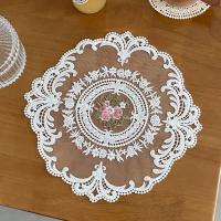 Redondo Vintage elegante Ence posavasos para taza de té de la tarde, tapetes, accesorios de mesa - details 2