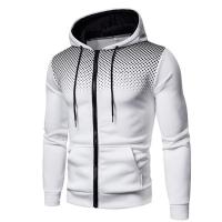 Conjunto deportivo informal para hombre con chaqueta de forro polar y pantalones con cierre de cremallera, estilo europeo y americano, color sólido, otoño invierno - details 4