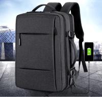 Mochila de viaje clásica para hombre, morral de negocios expandible con USB, bolsa de gran capacidad para ordenador portátil, im - details 0