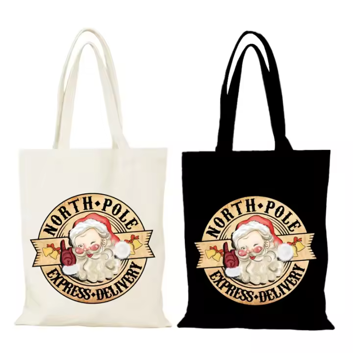 Bolsa de Compras Ecológica de Lona Diseño de Parte Impresa Lining de Poliéster Mujer - 1