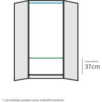 Armario de Dormitorio de Roble Cambrián 2 Puertas, Tamaño 180x79x52 cm, Diseño Moderno para Organización - details 22