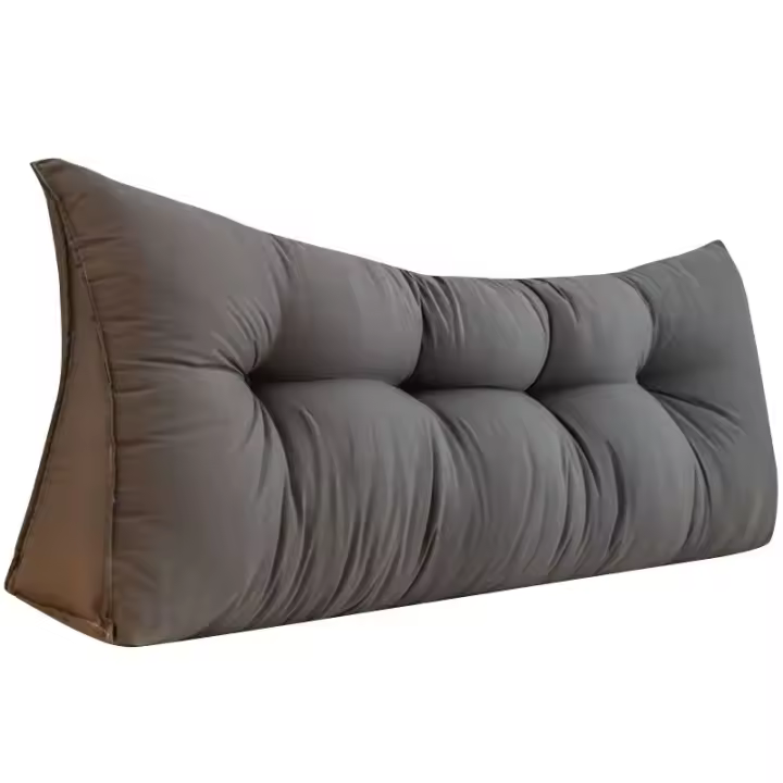 Almohada de Cabeza Triangular Grande Almohada de Espalda para Sofá o Piso con Cubierta Desmontable - 1