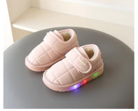 Iluminación Zapatos de algodón para niños Zapatos de bebé para niños de invierno Botas de algodón cálidas con forro polar para niñas Botas cortas de nieve para niños - details 11