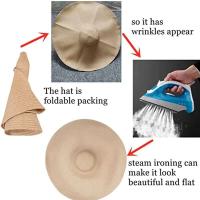 Gorra de Sol Hecha a Mano de Moda para Mujer Visera Ancha de 70cm Ideal para Playa de Verano - details 3