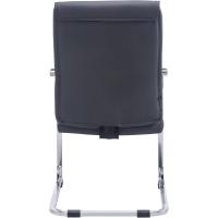 Ottomano de Estilo Cantiléver Diseño de Oficina con Brazo Reposador y Base Metálica Color Gris - details 4