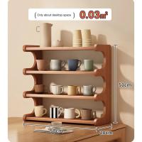 Estante de almacenamiento de escritorio de 2/3 niveles, soporte de mesa de madera compacto que ahorra espacio, estantería de escritorio multifuncional fácil de montar - details 15