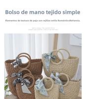 Bolso tejido de vid Yasewe, bolso tejido de gran capacidad para mujer, bolso de paja de estilo francés, bolso para fotos estilo Hepburn - details 0