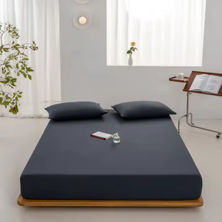Bonenjoy-sábanas ajustadas de Color sólido, Funda de colchón suave, Sábana elástica, ropa de cama para el hogar, sin funda de almohada, 1 unidad - 1