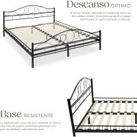 Cama de Boda Romántica y Estable Estructura de Cama de Madera Base de Cama Resistente - details 18