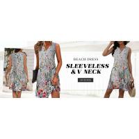 Bohemian Beach para mujer vestido retro de verano con cuello en V hasta la rodilla - details 1