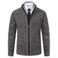 Jerséis de cuello alto a la moda para hombre, suéter grueso de lana para otoño e invierno, prendas de punto informales sólidas, Tops cálidos con cuello redondo para hombre - details 2