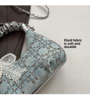 Bolso plisado de lentejuelas de estilo coreano, bolso cruzado con cadena y colgante de lazo exquisito, bolso de hombro ligero de Color sólido - details 5