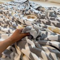 Manta de Lana de Estilo Geométrico en Blanco para Colchones y Sofá Reacciona con Impresión Gráfica Ideal para Cama Individual/Reina/Rey - details 25