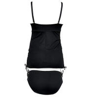 Conjunto de dos piezas de traje de baño bikini dividido de maternidad de verano de color sólido - details 4