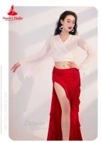 Baile de tres mujeres, blusas y faldas de gasa de manga larga, trajes de danza del vientre oriental para niñas - details 28