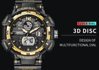 Reloj de pulsera deportivo para hombre Smael resistente al agua con función de alarma y fecha multifunción cuarzo dualtime - details 7