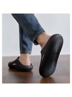 Zapatos Baotou con agujeros para hombre, de talla grande, tipo chanclas, con suela gruesa, para pisar la mierda, zapatillas de baño - details 1