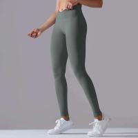 Pantalones de yoga sin costuras para mujer, monos deportivos de cintura alta para gimnasio cruzado, monos de entrenamiento para correr - details 25