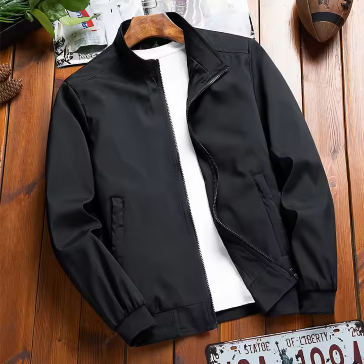 Chaquetas ligeras para hombre, chaquetas de negocios con cuello levantado, cortavientos para exteriores, senderismo, ropa de golf - 1