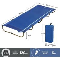 Cama Plegable Compacta Acampada Cama de Camping Jardin Portátil Ultraligera Fuerte Resistente, Capacidad de 120kg - details 4