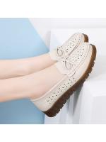 Zapatos Tods para mujer, primavera y verano 2025, zapatos de baile planos, huecos y poco profundos, cómodos, de suela suave, de moda, para madres de mediana edad y mayores. . - details 1