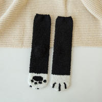 Calcetines de Terciopelo de Coral de Invierno Diseño de Garra de Gato Lindo - details 12