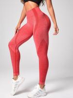 Mallas sin costuras para mujer, pantalones deportivos de fitness, cintura alta, levantamiento de cadera, vientre, secado rápido, yoga - details 29