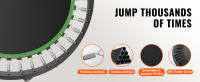 SucceBuy Mini trampolín plegable, reboteador de fitness de 52 pulgadas, carga máxima de 450 libras, estable y silencioso, mango de espuma ajustable de 4 niveles, para entrenamiento en interiores/jardín de adultos - details 1