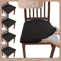 Cubiertas de Silla de Comedor Elásticas 4pcs Tela de Algodón Rojo Geométrico - details 3