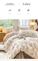 Juego de Ropa de Cama King Size de Alta Calidad con Estampado Floral en Poliéster 100% Tapete de Cama Suave y Transpirable con Funda de Edredón y Sábanas - details 5