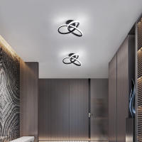 Plafón LED de Techo Nórdico, 22W, 2500LM - GOECO-3000/6500K, Luz Blanca Caliente/Fría - 25*25*12 CM - Negro - Diseño Floral - details 7