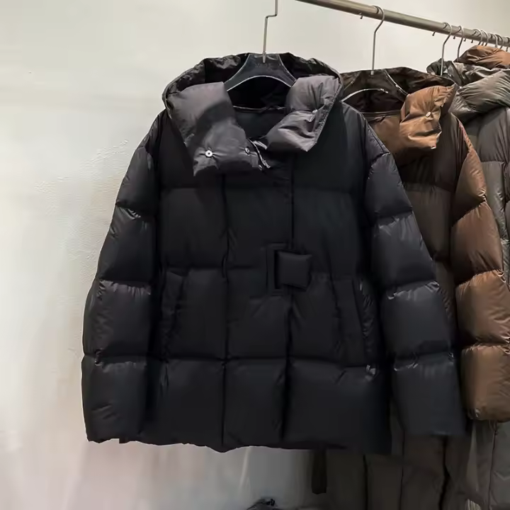 Chaqueta de Plumífero de Pato Blanco Janveny Invernal Abrigo de Moda Cálido y Suelto para Mujeres - 1