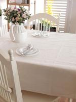 Mantel de lino y poliéster con borde ENCE con borlas rectangulares, mesa de piscina, utilizado para decoración del hogar, cocina - details 2