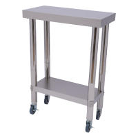Mesa de Trabajo de Acero Inoxidable 23.6*17.7 Con Escritorio Inferior 4 Ruedas - details 0