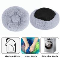 Cama redonda supersuave para mascotas, felpa larga para gato, casa para perros medianos, cálida para dormir en invierno, 40-110cm - details 5