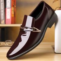 Zapatos de charol para hombres de gran tamaño, vestido de negocios para hombres, zapatos de cuero británicos - details 5