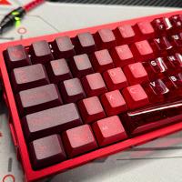 Llama roja dragón tecla PBT sublimación de cinco lados + PC transparente doble hechizo rojo transparente adecuado para teclado mecánico eje magnético (teclado no incluido) - details 1