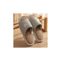 Zapatillas de lino antideslizantes para hombre y mujer, zapatos transpirables, planos de cáñamo de algodón cómodos, informales, para el hogar y el dormitorio - details 12