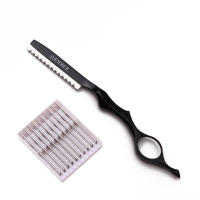 Tijeras de Peluquería de Seguridad Herramientas de Barbero de Salón para Cortar Flequillo y Barba con 1 + 10 Aspas Altavoz 6100 - details 1