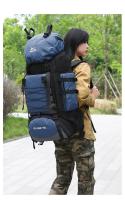 Senderismo al aire libre bolsa de montañismo para los hombres, 90L de gran capacidad, ligera, bolsa de lona, las mujeres bolsa de senderismo, impermeable, resistente al desgaste, antirrobo, deportes al aire libre, multicolor opcional - details 20