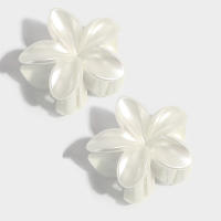 2/4Pcs Clip Para El Cabello De Flor Beige Para Mujer Estilo Bohemio Accesorios De Playa Moda Casual Pinza Para Cabello De Tiburón - details 4