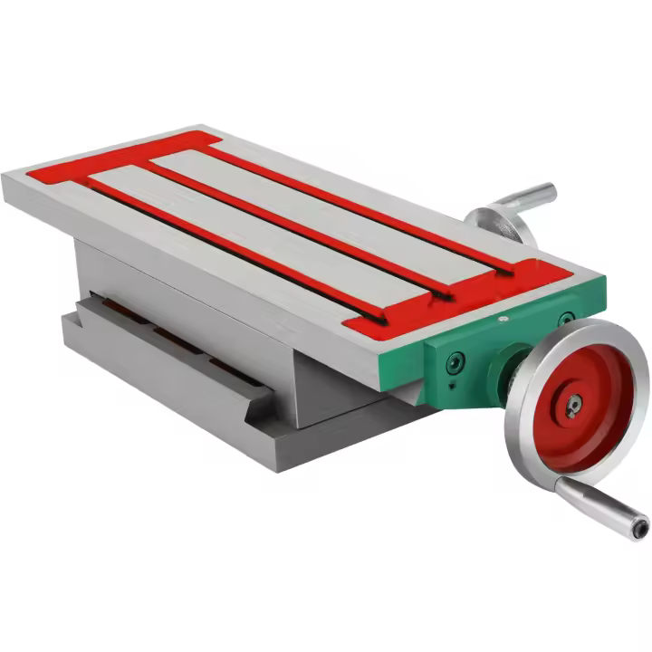 SucceBuy Mesa de fresado 450 × 170 mm (17,7 × 6,7 pulgadas), mesa de trabajo deslizante compuesta de 30 kg, fresadora transversal de 2 ejes y 4 vías para soportes de taladro y fresado de banco - 1