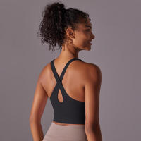 -Chaleco de yoga con espalda cruzada, ropa interior sin costuras, sujetador deportivo de alto impacto, secado rápido, adelgazante - details 21