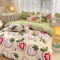 Juego de Cubierta de Edredón con Flores Moradas 3/4 Piezas en Rojo y Negro con Sábana Plana y Ropa de Cama de Lujo para Mujer y Niña - details 11